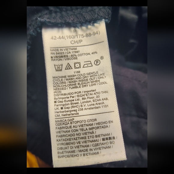 Gap Easy Pants Size Small Black Cotton Pull-On Drawstring Mid Rise Crop Elastic - Picture 4 of 9